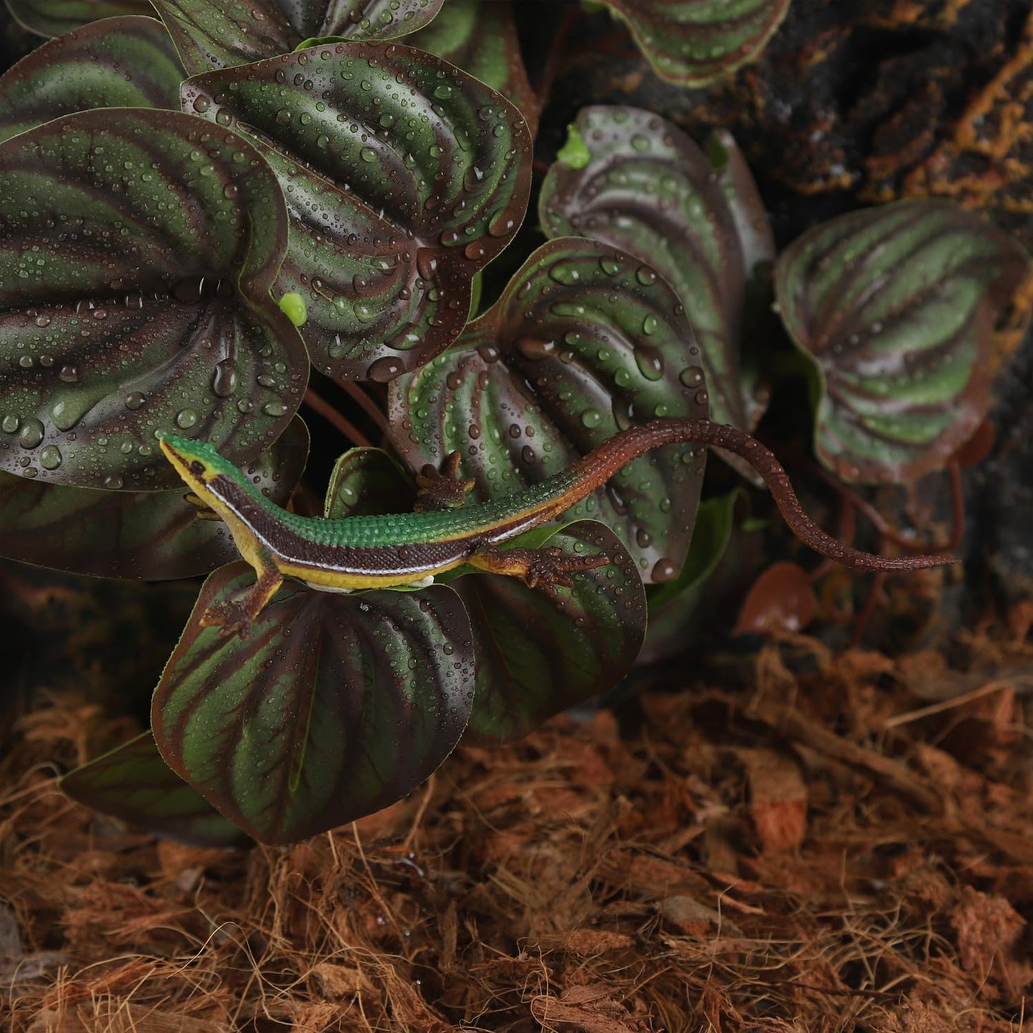 IBWell Fake Reptile Plants for Terrarium, Turtle Tank Decor with Suction Cup