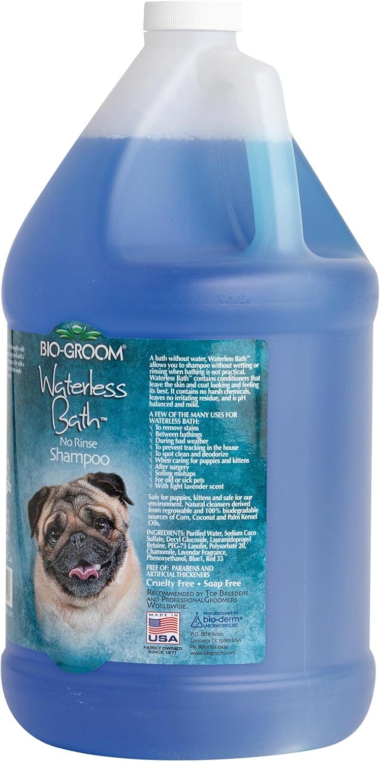 Bio-Groom Waterless Dog Shampoo - Tearless, No-Rinse, Dog Bathing Supplies, Puppy Wash, Cat & Dog Grooming Supplies, Cruelty-Free, Made in USA, Dry Shampoo Spray, Dog Products - 1 Gallon
