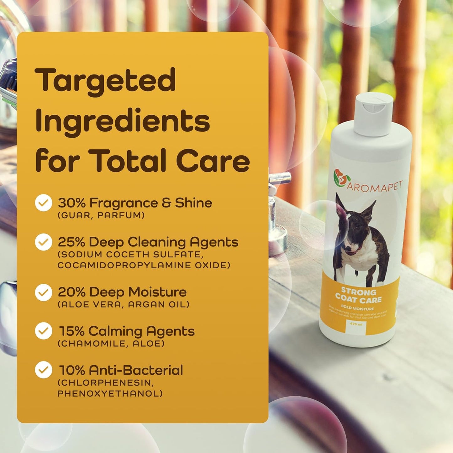 Sensitive Care -Tangle-Free-Silky Shine Softening and detangling Shampoo, Delicate Coat Clean & Odor Control Shampoo – Advanced Shine Formula for Dogs (Bull Terrier, 16 Fluid Ounces)