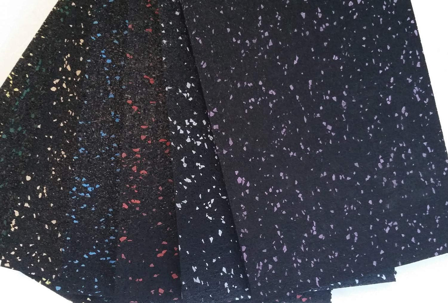 American Floor Mats 1/4in (7mm) Thick 10% Blue/Grey 4' x 7' Heavy Duty Rubber Rolls, Protective Exercise Mats, Home Gym Rubber Flooring