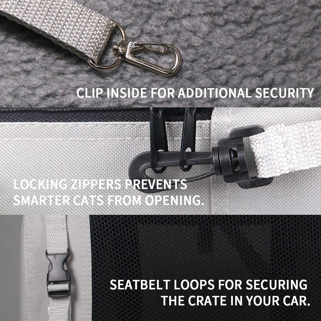 Extra Large Cat Carrier Soft Sided, Portable Small Dog Carrier for 2 Cats, 24"x16.5"x16" Car Travel Folding Comfortable Design with Bowl, Blue