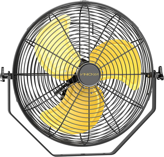 18 Inch Industrial Wall Fan, 4800 CFM Metal Wall Mount Fans with Poweful Motor, 3 Speed, Heavy Duty Fan Indoor for Covered Patio, Greenhouse, Gazebo, and Garage, UL Listed