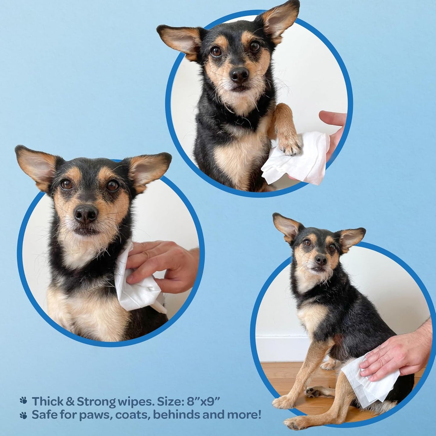 Best Pet Supplies Pet Grooming Wipes for Dogs & Cats,Deodorizer for Coats & Dry, Itchy, or Sensitive Skin, Clean Ears, Paws, Body, & Butt - Moisturizing Coconut, 400 Count